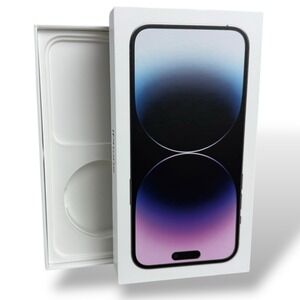 Apple iPhone 14 Pro Max EMPTY BOX Deep‎ Purple W/Insert OEM Charging Cable